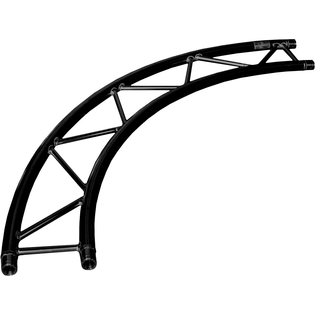 DuraTruss DT 32/2H-Circle Part-2m-90° Black – stigetruss i DT 32/2 Black-serien
